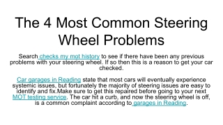 The 4 Most Common Steering Wheel Problems (1)
