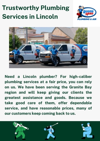 Trustworthy Plumbing Services in Lincoln