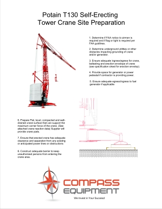 Potain T130 Self-Erecting Tower Crane Site Preparation