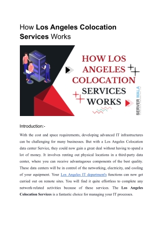 How Los Angeles Colocation Services Works