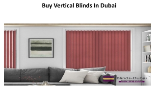 Buy Vertical Blinds In Dubai