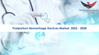Postpartum Hemorrhage Devices Market Opportunity Analysis 2022 - 2028