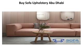 Buy Sofa Upholstery Abu Dhabi