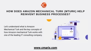 How Does Amazon Mechanical Turk (MTurk) Help Reinvent Business Processes?