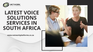 Latest Voice Solutions Services In South Africa