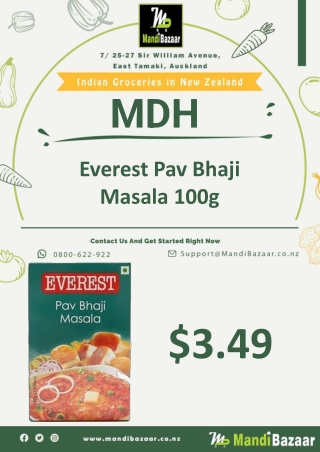 Everest Pav Bhaji Masala 100g - Mandi Bazaar