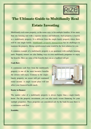 The Ultimate Guide to Multifamily Real Estate Investing