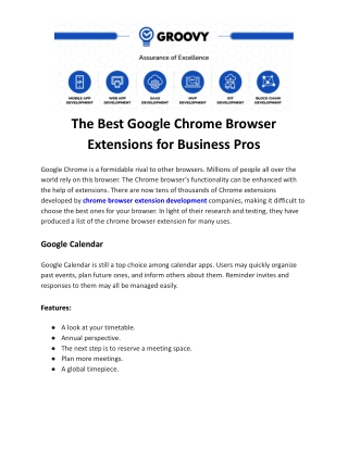 The Best Google Chrome Browser Extensions for Business Pros