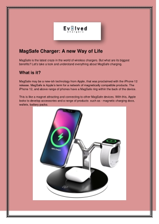 MagSafe Charger  A new Way of Life