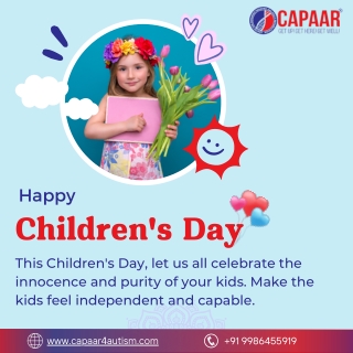 Happy Childrens Day 2022 - Best Autism Treatment in Bangalore - CAPAAR