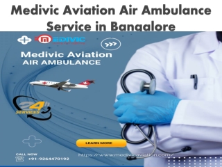 Medivic Aviation Air Ambulance Service in Mumbai And Bangalore