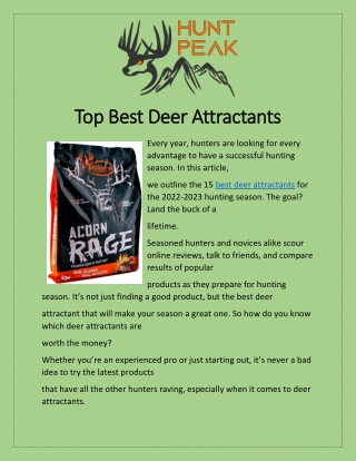 Top Best Deer Attractants123