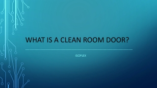 What is a clean room door pdf