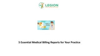 5 Essential Medical Billing Reports for Your Practice