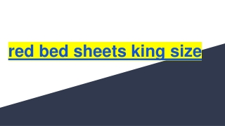 red bed sheets king size