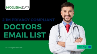 2.1M Privacy Compliant Doctors Email | Doctors Email List