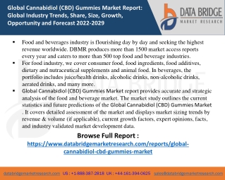 Cannabidiol (CBD) Gummies Market report