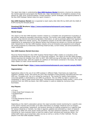 Non-GMO Soybean Market Company Challenges And Essential Success Factors