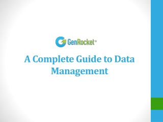 A Complete Guide to Data Management