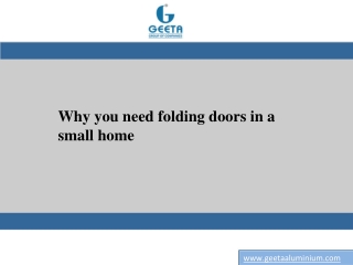 Why you need folding doors in a small home