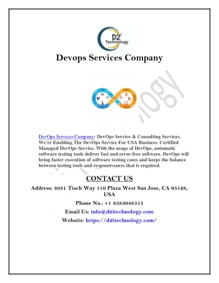 DevOps Services Company- USA