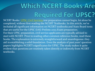 Which NCERT Books Are Required For UPSC