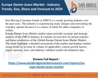 EUROPE DENIM JEANS MARKET