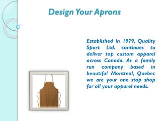 Design Your Aprons