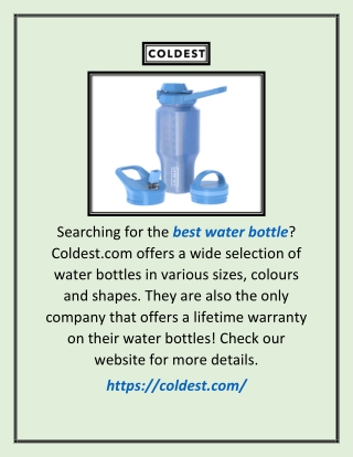 Best Water Bottle | Coldest.com