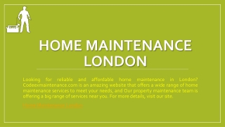 Home Maintenance London | Codeexmaintenance.com