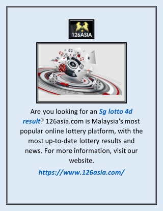 Sg Lotto 4d Result | 126asia.com