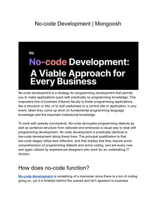 No-code Development _ Mongoosh