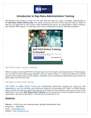 sap abap on hana online training