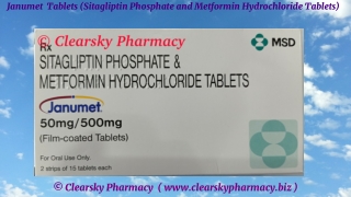 Janumet  Tablets (Sitagliptin Phosphate and Metformin Hydrochloride Tablets)