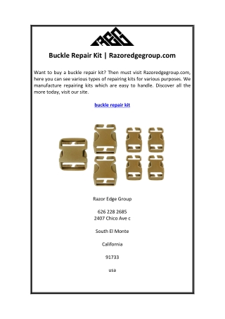 buckle repair kit