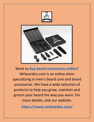 Buy Beard Accessories Online | Mrbeardco.com