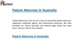 Patent Attorney in Australia   Trademarkservices.com.au