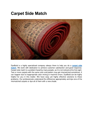 Carpet Side Match