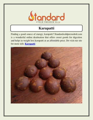 Karupatti  Standardcoldpressedoil