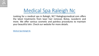 Medical Spa Raleigh Nc Raleighajcmedical.com
