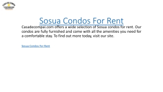 Sosua Condos For Rent  Casadecompai.com
