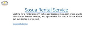 Sosua Rental Service  Casadecompai.com
