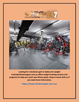 Weight Training Sydney | Hardcoregym.com.au