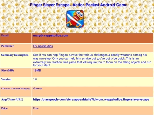 Finger Slayer Escape - Action Packed Android Game