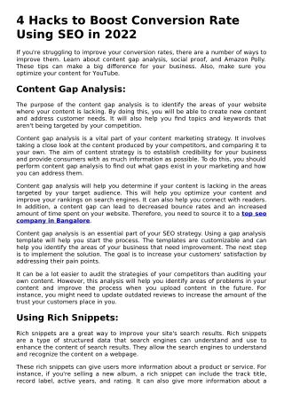 4 Hack to Boost Conversion Rate Using SEO in 2022.