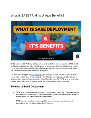 What is SASE? And Its Unique Benefits?