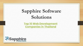 Top 10 Web Development Companies in Thailand