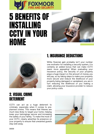 5 Benefits of Installing CCTV in Your Home