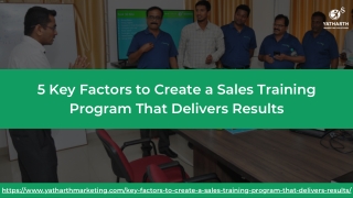 5 Key Factors to Create a Sales Training Program That Delivers Results