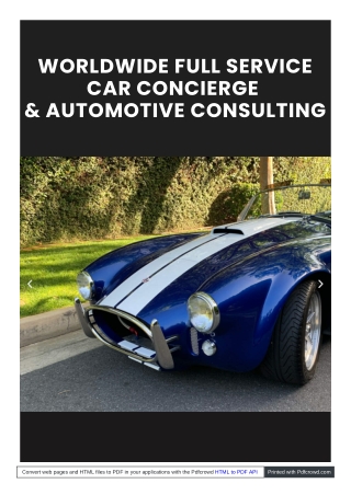 Worldwide Concierge Luxury Service